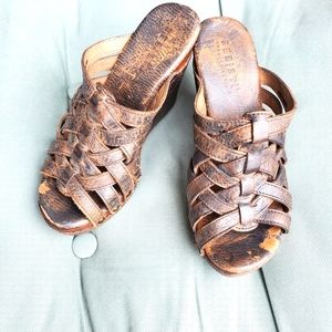 Bed Stu leather wedges